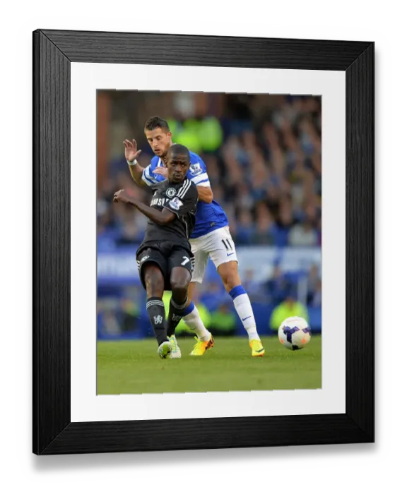 Framed Print : Intense Battle for Ball Possession: Ramires vs. Mirallas at Goodison Park - Everton vs. Chelsea, Barclays Premier League (September 14, 2013) Framed Print : Intense Battle for Ball Possession: Ramires vs. Mirallas at Goodison Park - Everton vs. Chelsea, Barclays Premier League (September 14, 2013)
