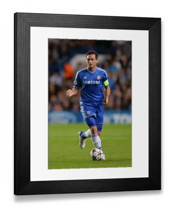Framed Print : Frank Lampard Leads Chelsea Against FC Basel in Champions League Group E (18th September 2013)