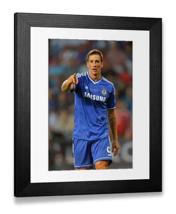 Framed Print : Fernando Torres Faces Bayern Munich in UEFA Super Cup Showdown at Eden Arena Framed Print : Fernando Torres Faces Bayern Munich in UEFA Super Cup Showdown at Eden Arena
