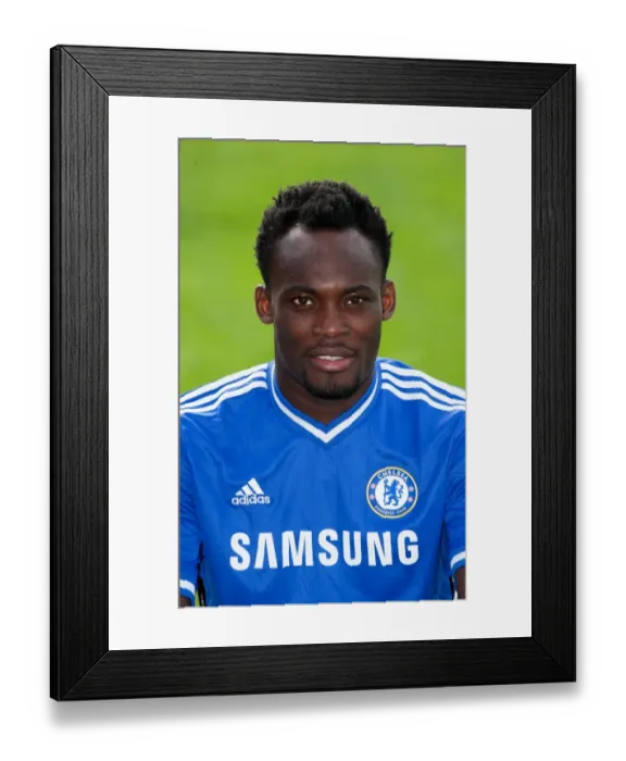 Framed Print : Chelsea FC 2013-2014 Squad: Michael Essien at Cobham Training Ground Framed Print : Chelsea FC 2013-2014 Squad: Michael Essien at Cobham Training Ground