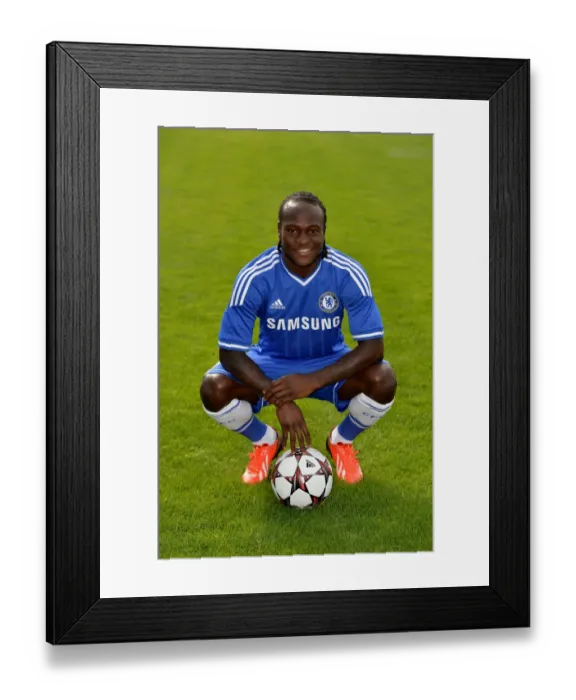 Framed Print : Chelsea FC 2013-2014 Squad: Victor Moses at Cobham Training Ground