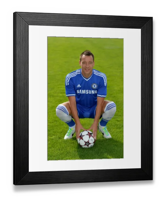 Framed Print : Chelsea Football Club: John Terry and 2013-2014 Squad at Cobham Training Ground