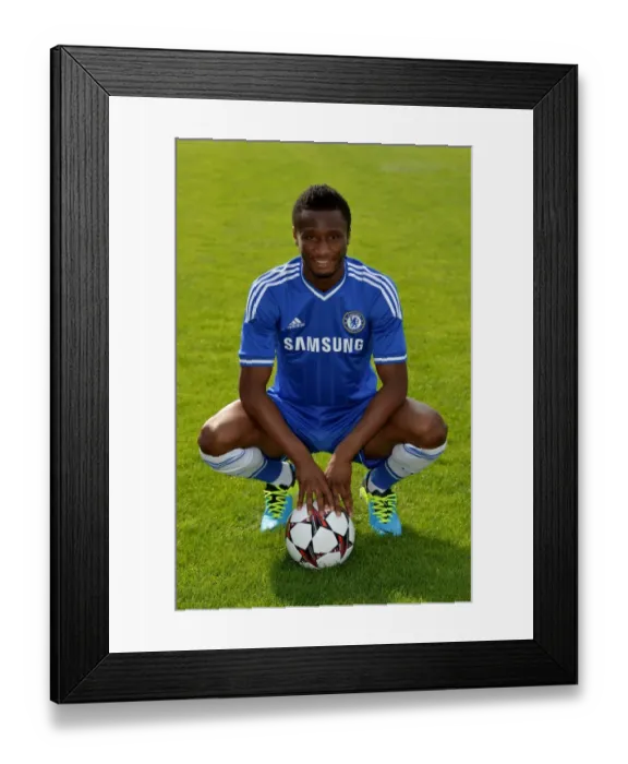 Framed Print : Chelsea FC 2013-2014 Squad: John Obi Mikel at Cobham Training Ground Framed Print : Chelsea FC 2013-2014 Squad: John Obi Mikel at Cobham Training Ground