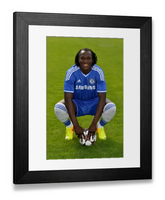 Framed Print : Romelu Lukaku at Chelsea FC Training Ground: 2013-2014 Squad Season