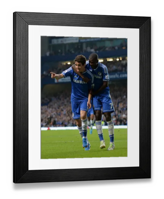 Framed Print : Chelsea's Oscar and Ramires: United in Victory - Opening Goal Celebration (September 21, 2013) Framed Print : Chelsea's Oscar and Ramires: United in Victory - Opening Goal Celebration (September 21, 2013)