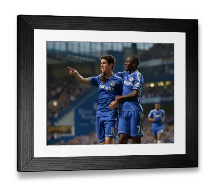 Framed Print : Chelsea's Oscar and Ramires: Celebrating the Opening Goal Against Fulham (September 21, 2013) Framed Print : Chelsea's Oscar and Ramires: Celebrating the Opening Goal Against Fulham (September 21, 2013)
