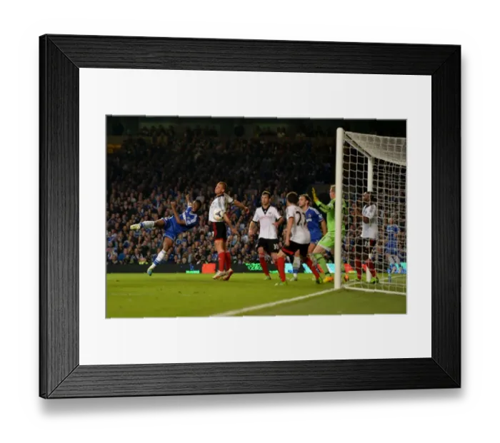 Framed Print : Jon Obi Mikel Scores Chelsea's Second Goal vs. Fulham at Stamford Bridge (September 21, 2013) Framed Print : Jon Obi Mikel Scores Chelsea's Second Goal vs. Fulham at Stamford Bridge (September 21, 2013)
