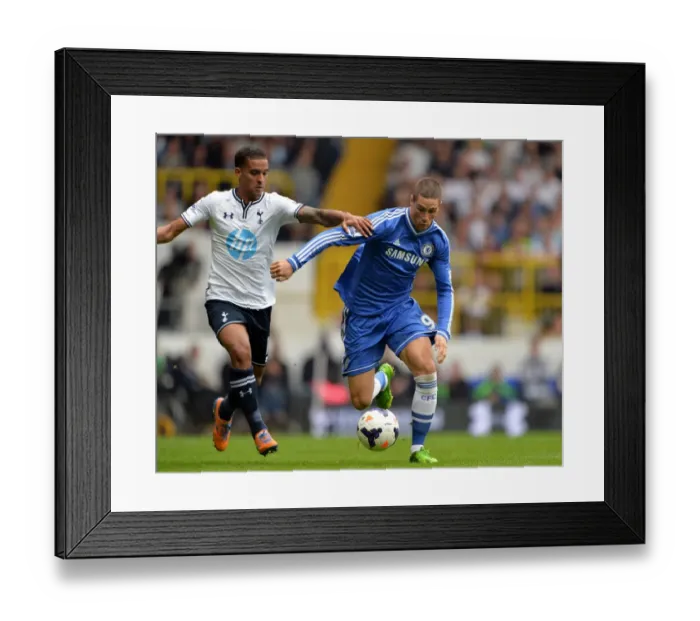 Framed Print : Battle for the Ball: Torres vs. Naughton - Premier League Showdown between Tottenham and Chelsea (September 28, 2013, White Hart Lane) Framed Print : Battle for the Ball: Torres vs. Naughton - Premier League Showdown between Tottenham and Chelsea (September 28, 2013, White Hart Lane)