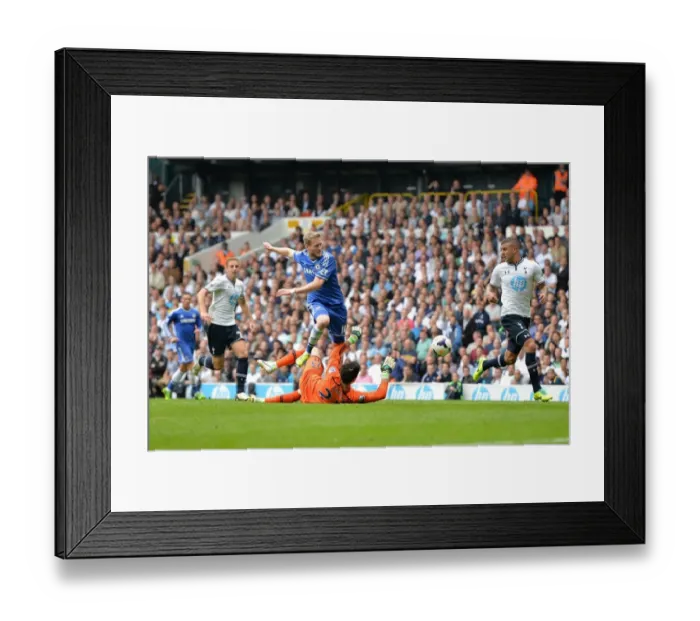 Framed Print : Schurrle's Threat: A Tight Angle on Chelsea's Shot Against Tottenham at White Hart Lane, Premier League 2013 Framed Print : Schurrle's Threat: A Tight Angle on Chelsea's Shot Against Tottenham at White Hart Lane, Premier League 2013