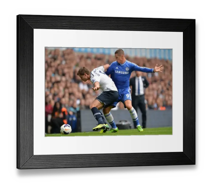 Framed Print : Battle for the Ball: Vertonghen vs. Torres - Premier League Showdown at White Hart Lane (2013): Tottenham Hotspur vs. Chelsea
