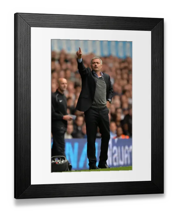 Framed Print : Jose Mourinho at White Hart Lane: Chelsea vs. Tottenham Hotspur, Barclays Premier League (September 28, 2013) - Chelsea Manager in Action