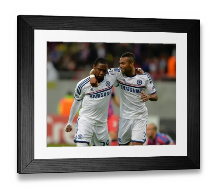 Framed Print : Chelsea's Unfortunate Double: Eto'o and Cole's Own-Goals vs. Steaua Bucuresti in UEFA Champions League