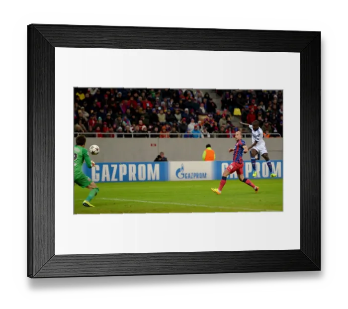 Framed Print : Ramires Scores Chelsea's Third: Steaua Bucharest vs. Chelsea, UEFA Champions League, Group E (1st October 2013)