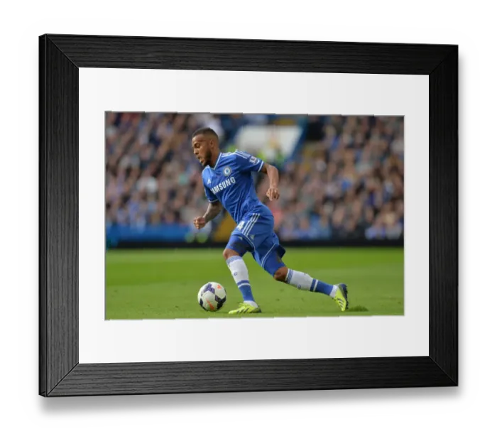 Framed Print : Chelsea's Ryan Bertrand in Action: Premier League Battle at Stamford Bridge vs Cardiff City (September 21, 2013)