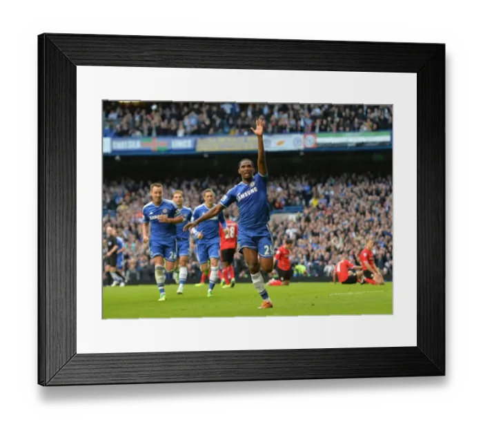Framed Print : Samuel Eto'o's Double: Chelsea's Second Goal Against Cardiff City (September 2013) Framed Print : Samuel Eto'o's Double: Chelsea's Second Goal Against Cardiff City (September 2013)