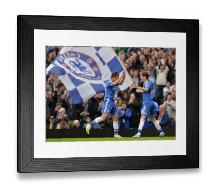 Framed Print : Chelsea's Azpilicueta and Oscar in Jubilant Celebration: Oscar's Goal vs. Cardiff City (September 21, 2013) Framed Print : Chelsea's Azpilicueta and Oscar in Jubilant Celebration: Oscar's Goal vs. Cardiff City (September 21, 2013)