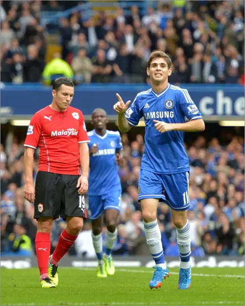 Chelsea's Oscar: Third Goal Celebration vs. Cardiff City (September 21, 2013)