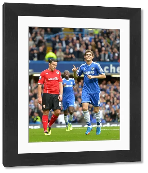 Chelsea's Oscar: Third Goal Celebration vs. Cardiff City (September 21, 2013)