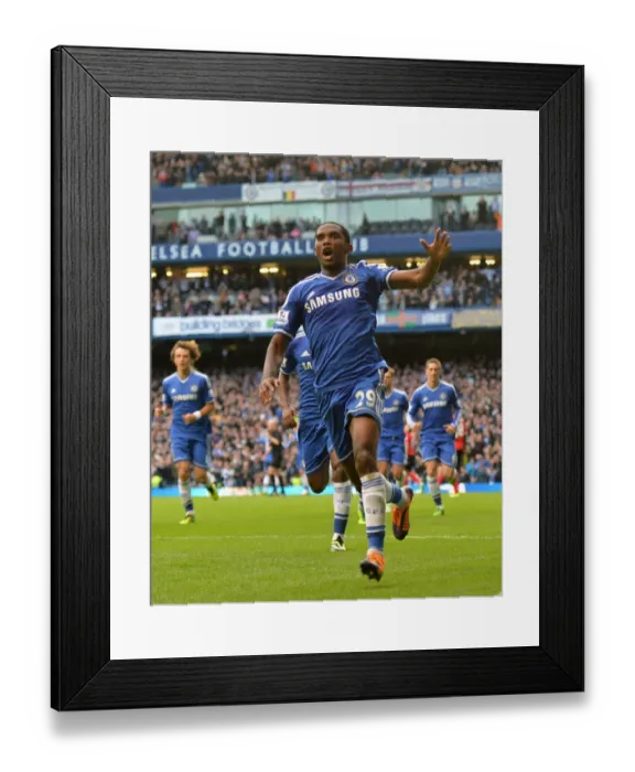 Framed Print : Samuel Eto'o's Double: Chelsea's Second Goal vs. Cardiff City (September 2013) Framed Print : Samuel Eto'o's Double: Chelsea's Second Goal vs. Cardiff City (September 2013)