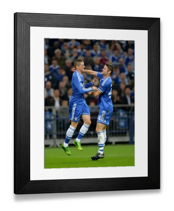 Framed Print : Soccer - UEFA Champions League - Group E - Schalke 04 v Chelsea - Veltins-Arena Framed Print : Soccer - UEFA Champions League - Group E - Schalke 04 v Chelsea - Veltins-Arena