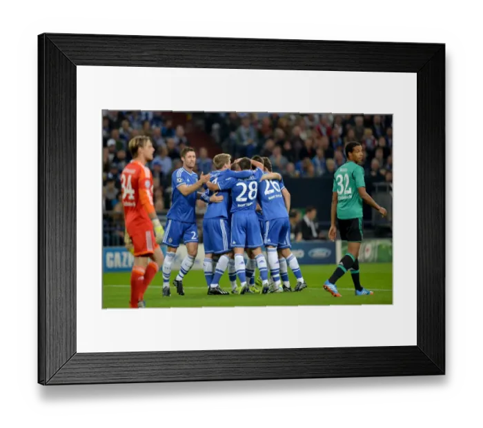 Framed Print : Soccer - UEFA Champions League - Group E - FC Schalke 04 v Chelsea - Gelsenkirchen Stadium Framed Print : Soccer - UEFA Champions League - Group E - FC Schalke 04 v Chelsea - Gelsenkirchen Stadium