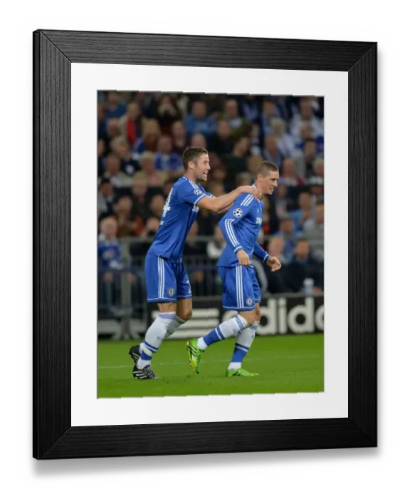 Framed Print : Torres and Cahill: Celebrating Chelsea's Opening Goal in Schalke 04 vs. UEFA Champions League Framed Print : Torres and Cahill: Celebrating Chelsea's Opening Goal in Schalke 04 vs. UEFA Champions League