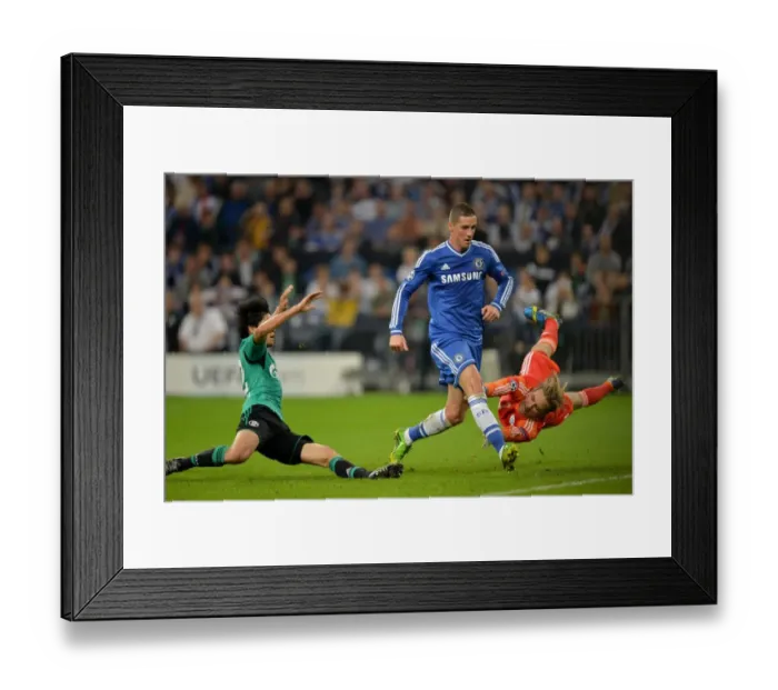 Framed Print : Fernando Torres Scores Chelsea's Second Goal: Schalke 04 vs. Chelsea, UEFA Champions League - Group E, Veltins-Arena (22nd October 2013) Framed Print : Fernando Torres Scores Chelsea's Second Goal: Schalke 04 vs. Chelsea, UEFA Champions League - Group E, Veltins-Arena (22nd October 2013)