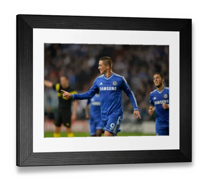 Framed Print : Double Trouble: Fernando Torres's Brace Secures Champions League Victory for Chelsea over Schalke (October 22, 2013) Framed Print : Double Trouble: Fernando Torres's Brace Secures Champions League Victory for Chelsea over Schalke (October 22, 2013)