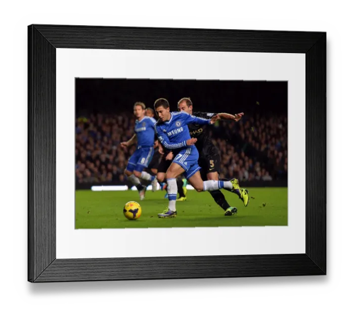 Framed Print : Intense Battle: Eden Hazard vs. Pablo Zabaleta - Chelsea vs. Manchester City, Premier League (October 27, 2013) Framed Print : Intense Battle: Eden Hazard vs. Pablo Zabaleta - Chelsea vs. Manchester City, Premier League (October 27, 2013)