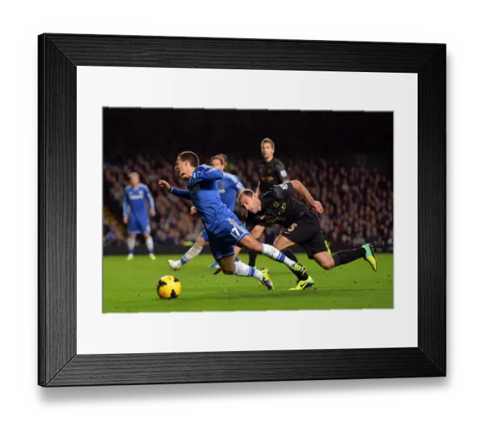 Framed Print : Intense Battle at Stamford Bridge: Eden Hazard vs. Pablo Zabaleta - Chelsea vs. Manchester City, Barclays Premier League (October 27, 2013) Framed Print : Intense Battle at Stamford Bridge: Eden Hazard vs. Pablo Zabaleta - Chelsea vs. Manchester City, Barclays Premier League (October 27, 2013)