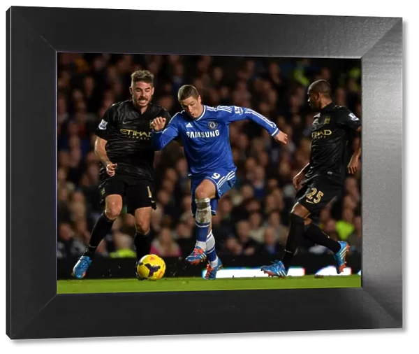 Battle at Stamford Bridge: Fernando Torres vs. Fernandinho and Javi Garcia - Chelsea vs. Manchester City, Premier League (October 27, 2013)