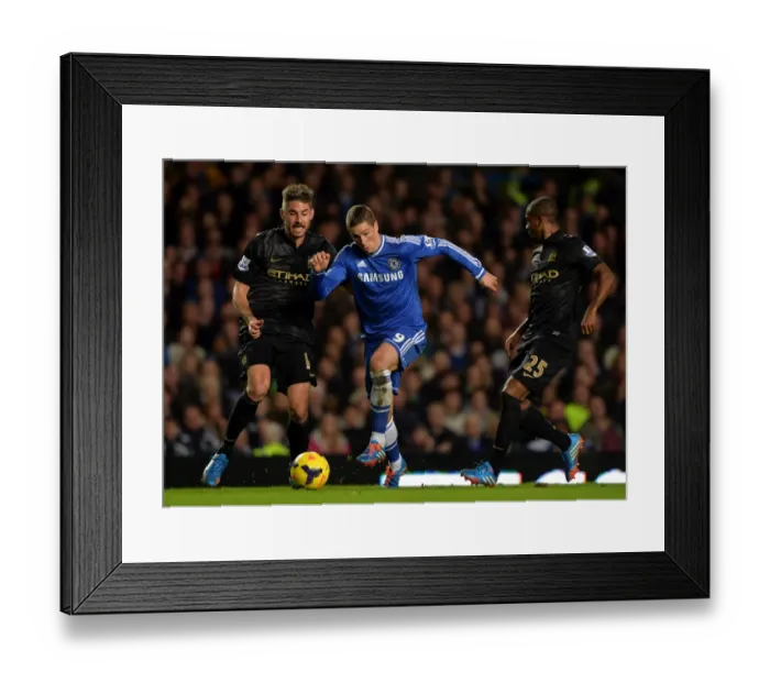 Framed Print : Battle at Stamford Bridge: Fernando Torres vs. Fernandinho and Javi Garcia - Chelsea vs. Manchester City, Premier League (October 27, 2013) Framed Print : Battle at Stamford Bridge: Fernando Torres vs. Fernandinho and Javi Garcia - Chelsea vs. Manchester City, Premier League (October 27, 2013)