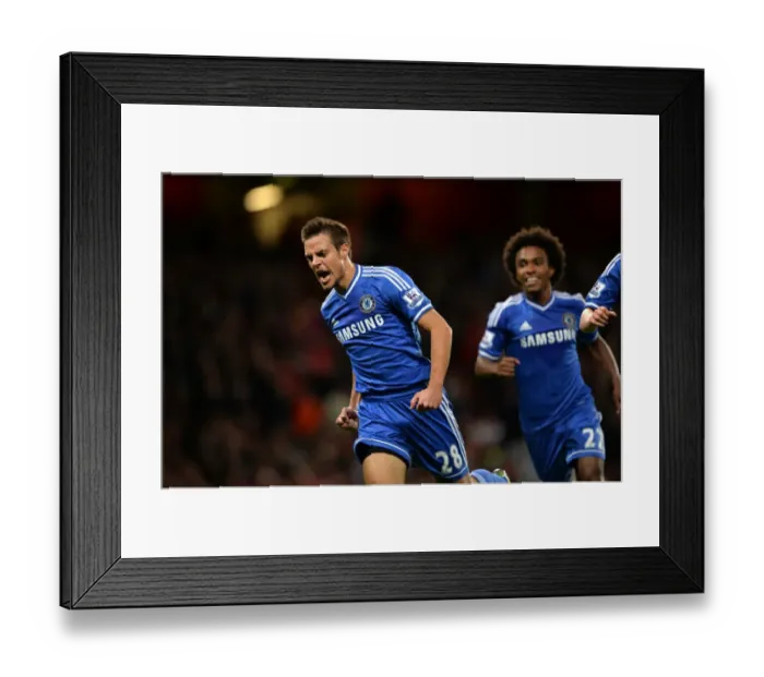Framed Print : Chelsea's Azpilicueta Scores First: Capital One Cup Upset at Arsenal's Emirates Stadium, 2013 Framed Print : Chelsea's Azpilicueta Scores First: Capital One Cup Upset at Arsenal's Emirates Stadium, 2013