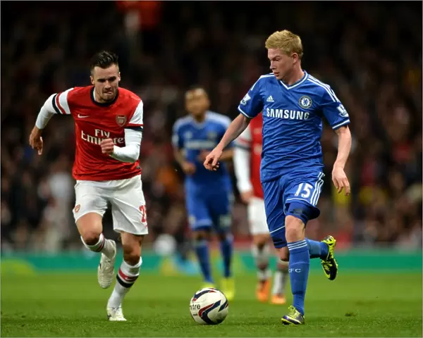 De Bruyne Surges Past Jenkinson: Chelsea's Thrilling Charge at Arsenal's Emirates Stadium (Capital One Cup, October 2013)