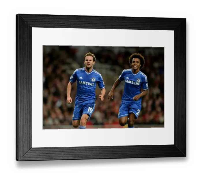Framed Print : Chelsea's Juan Mata and Willian: Unstoppable Duo Celebrates Double Strike Against Arsenal in Capital One Cup Framed Print : Chelsea's Juan Mata and Willian: Unstoppable Duo Celebrates Double Strike Against Arsenal in Capital One Cup