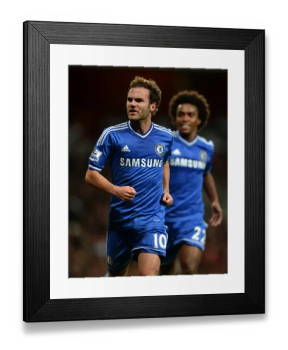 Framed Print : Juan Mata's Double Strike: Chelsea's Victory Celebration vs. Arsenal in Capital One Cup (October 29, 2013) Framed Print : Juan Mata's Double Strike: Chelsea's Victory Celebration vs. Arsenal in Capital One Cup (October 29, 2013)