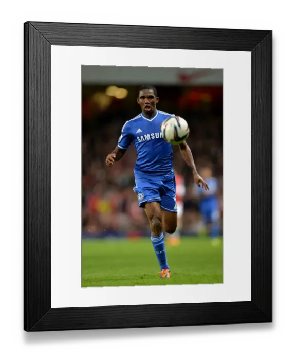 Framed Print : Samuel Eto'o's Leading Role: Chelsea Triumphs over Arsenal in Capital One Cup Fourth Round Framed Print : Samuel Eto'o's Leading Role: Chelsea Triumphs over Arsenal in Capital One Cup Fourth Round