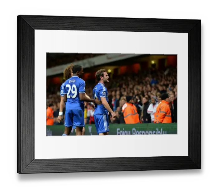 Framed Print : Juan Mata's Brace: Chelsea's Capital One Cup Triumph over Arsenal at Emirates Stadium (29th October 2013) Framed Print : Juan Mata's Brace: Chelsea's Capital One Cup Triumph over Arsenal at Emirates Stadium (29th October 2013)