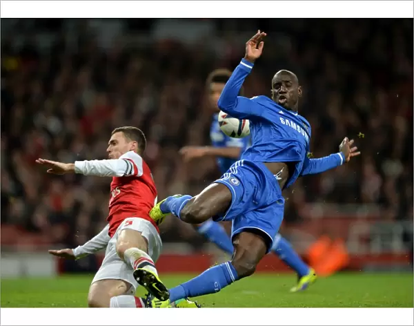 Battle for the Ball: Vermaelen vs. Ba - Arsenal vs. Chelsea Rivalry at Emirates Stadium (October 29, 2013)