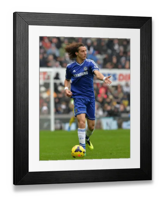 Framed Print : David Luiz at St. James Park: A Defensive Battle in the Chelsea vs. Newcastle United Barclays Premier League Clash (November 2013)