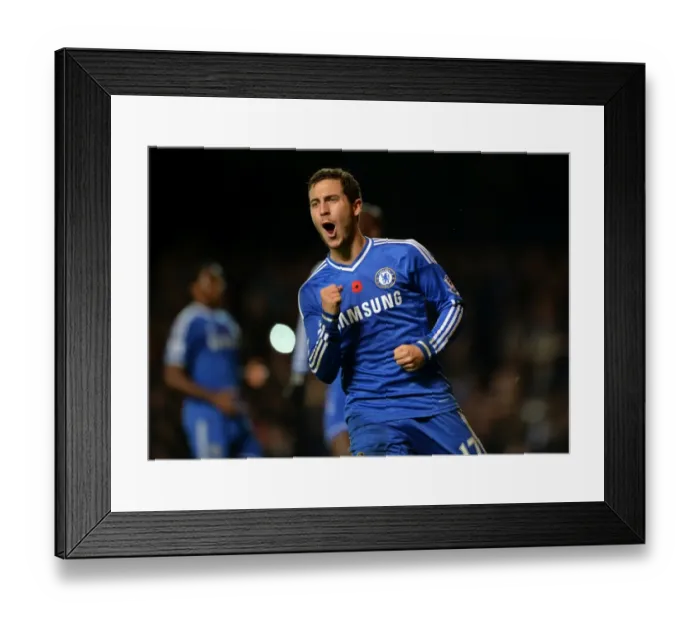 Framed Print : Eden Hazard's Penalty: Chelsea's Second Goal vs. West Bromwich Albion (Nov. 9, 2013)
