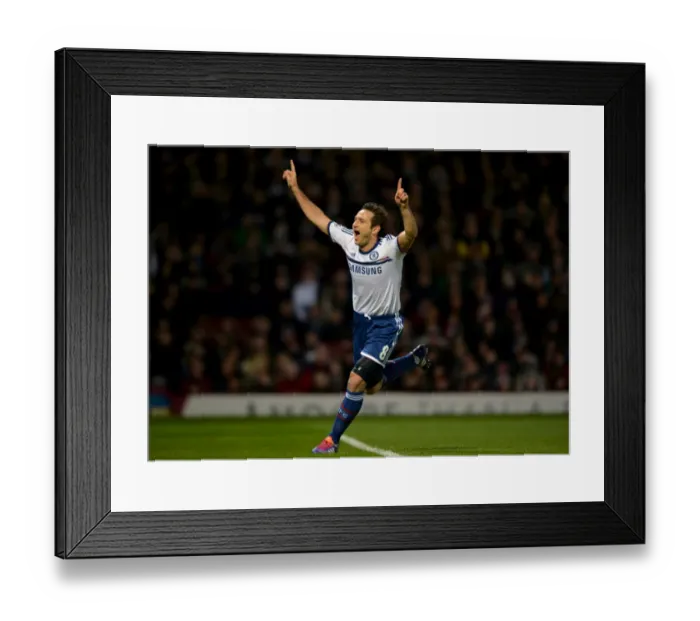 Framed Print : Frank Lampard's Penalty: Chelsea's First Goal at Upton Park vs. West Ham United (November 2013)