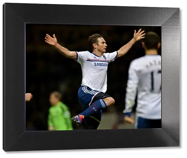 Frank Lampard's Triple Strike: Celebrating Chelsea's Third Goal Against West Ham United (November 2013)