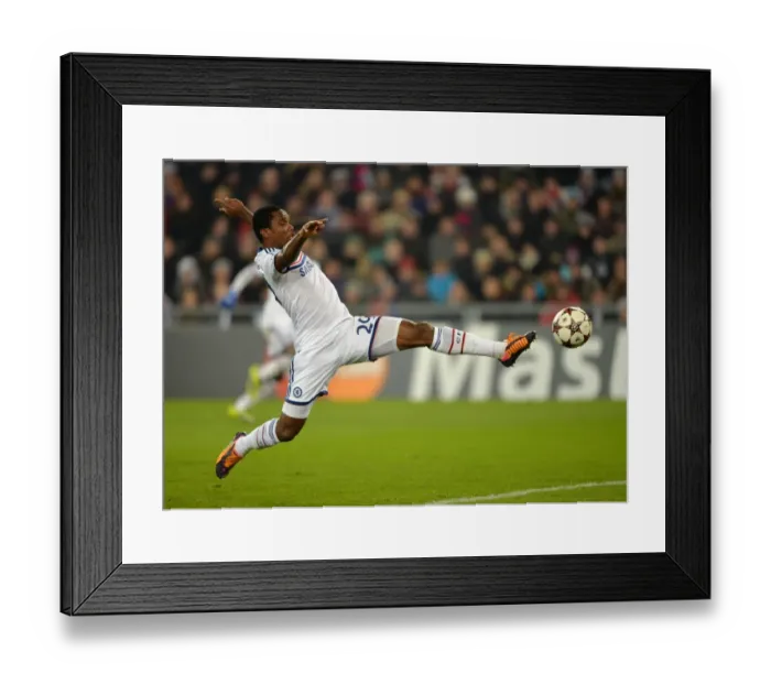 Framed Print : Samuel Eto'o: Chelsea Star in Action against FC Basel, UEFA Champions League Group E (November 26, 2013)