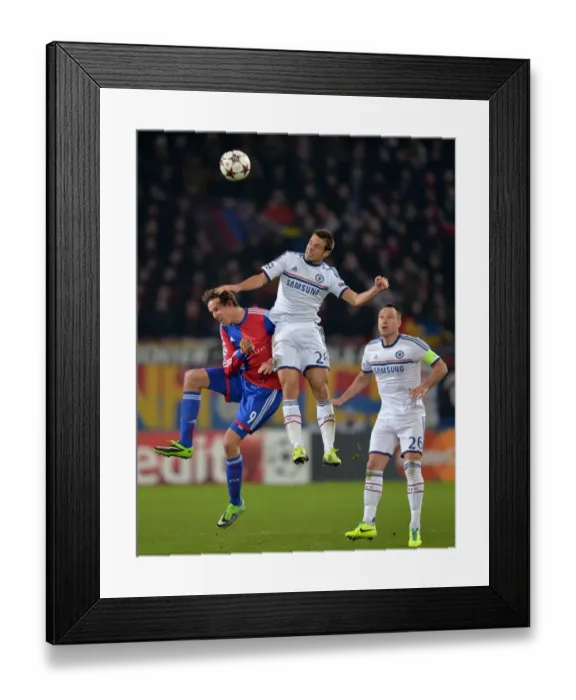 Framed Print : Battle for the Ball: Terry, Azpilicueta vs. Streller - Chelsea's UEFA Champions League Showdown against FC Basel (November 2013) Framed Print : Battle for the Ball: Terry, Azpilicueta vs. Streller - Chelsea's UEFA Champions League Showdown against FC Basel (November 2013)
