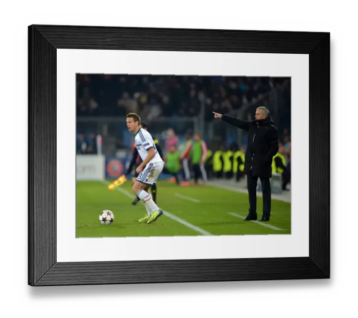 Framed Print : Mourinho's Gameplan: Chelsea Manager Gives Instructions to Azpilicueta in UEFA Champions League Clash vs. FC Basel Framed Print : Mourinho's Gameplan: Chelsea Manager Gives Instructions to Azpilicueta in UEFA Champions League Clash vs. FC Basel