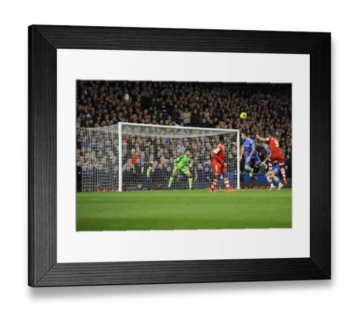 Framed Print : John Terry Scores Chelsea's Second Goal Against Southampton (1st December 2013)
