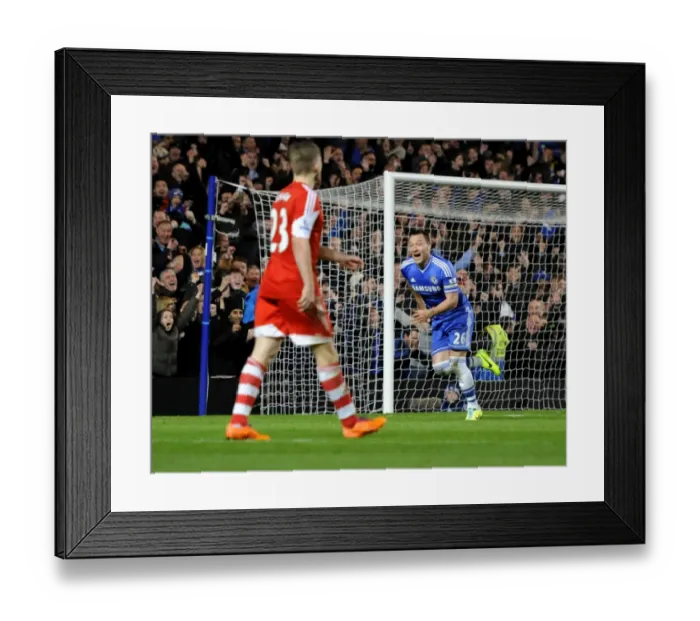 Framed Print : John Terry Scores Chelsea's Second Goal Against Southampton (December 1, 2013)