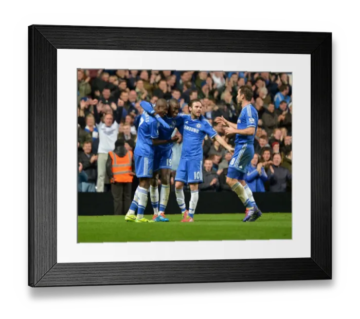 Framed Print : Demba Ba's Triple: Chelsea's Third Goal vs. Southampton (December 1, 2013)