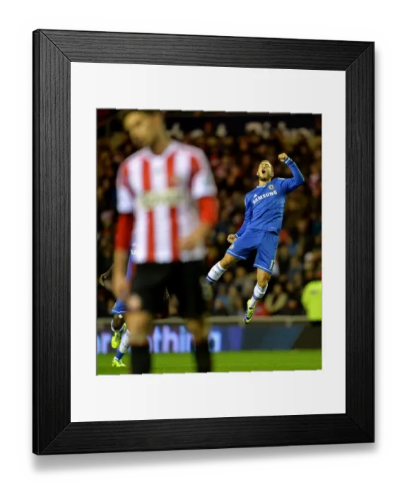 Framed Print : Eden Hazard's Brilliant Double: Chelsea's Triumph at Sunderland's Stadium of Light (Barclays Premier League, 4th December 2013) Framed Print : Eden Hazard's Brilliant Double: Chelsea's Triumph at Sunderland's Stadium of Light (Barclays Premier League, 4th December 2013)